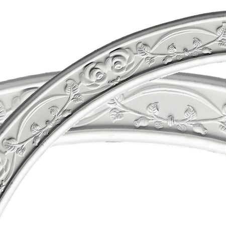 Ekena Millwork 64"OD x 57 1/2"ID x 3 1/4"W x 7/8"P Rose Ceiling Ring (1/4 of complete circle) CR32RO